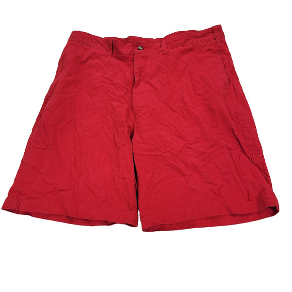 Vintage Savane Shorts Mens Sz 40 Red 100% Cotton Workwear Chino Summer Spring - Picture 1 of 14